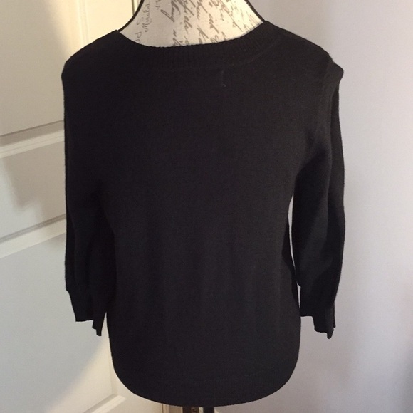 SARAH SPENCER Italian Merino Wool Cardigan - Black - Sarah Spencer - Picture 7 of 7